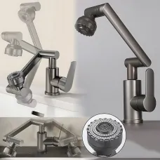 Смеситель для раковины faucet  AND938 телескопический поворотный 361 мм, однозахватный, латунь, матовый