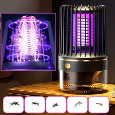 Электрическая ловушка для комаров и мух 3в1 V15 strong electricity AND1252  с аккумулятором 3000 мАч, USB