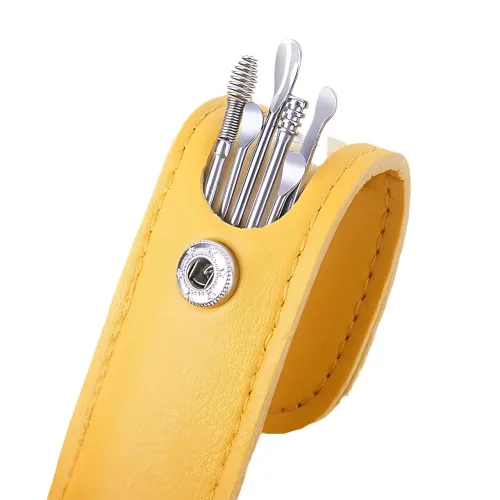 Набор инструментов для чистки ушей TOOL SET, 6 предметов, медсталь, футляр, для удаления серных пробок - фото 4