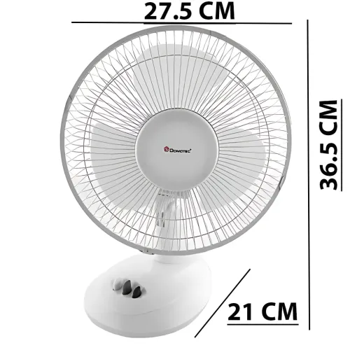 Настольный вентилятор Domotec MS-1624 Fan 9, 25 Вт, 2 скорости, поворот и наклон, съёмная решётка, белый - фото 6