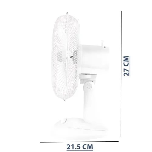Вентилятор настільний Domotec MS-1626 16 (43 см), 40 Вт, 3 швидкості, поворот, нахил, робота від 220 в, білий - фото 10