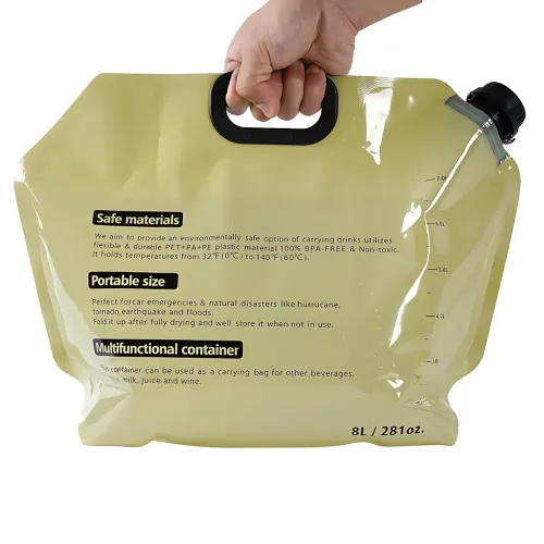 Сумка для воды складная AND-1, water bag 8 л, с краном, мерной шкалой, до 60 °C, 42.5×31.5 см Зеленый - фото 3