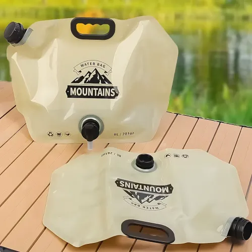 Сумка для воды складная AND-1, water bag 8 л, с краном, мерной шкалой, до 60 °C, 42.5×31.5 см Зеленый - фото 7