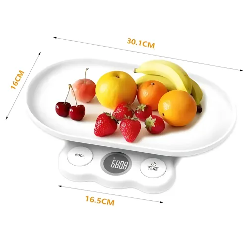 Цифрові ваги Weighing by weight AND 0.1 г-5 кг, 30×16×16 см, знімний піддон, USB/AAA, для кухні, тварин - фото 10