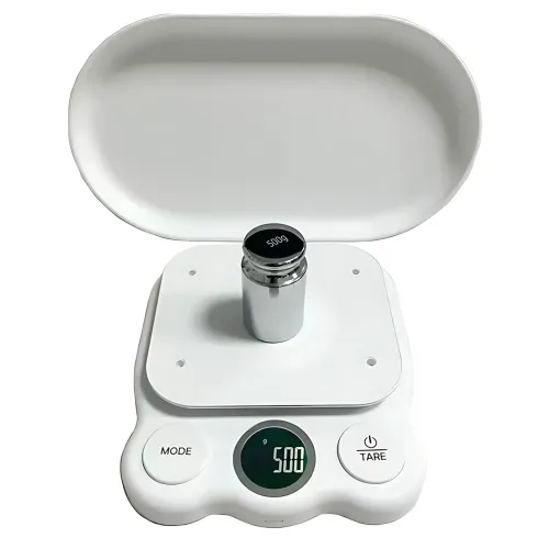 Цифрові ваги Weighing by weight AND 0.1 г-5 кг, 30×16×16 см, знімний піддон, USB/AAA, для кухні, тварин - фото 6