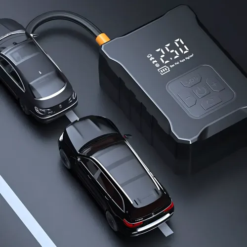 Автокомпрессор Fanelod 2024, 150 PSI, 120 Вт, аккумулятор 6000 мАч, цифровой дисплей, автостоп, 4 насадки - фото 2