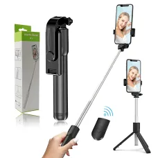 Штатив-монопод R1-L AND 5221, селфи-палка с Bluetooth пультом, поворот 360°, до 74 см, для смартфонов, камер
