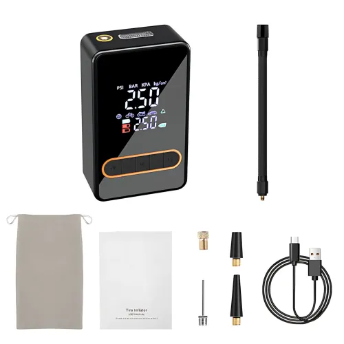 Автомобільний компресор-насос Car Air Pump CX-329, 30 л/хв, 150 PSI, 1800 мА·год, манометр, ліхтарик - фото 10
