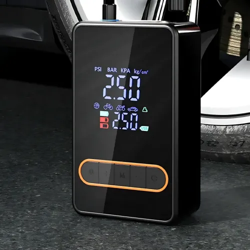 Автомобільний компресор-насос Car Air Pump CX-329, 30 л/хв, 150 PSI, 1800 мА·год, манометр, ліхтарик - фото 3