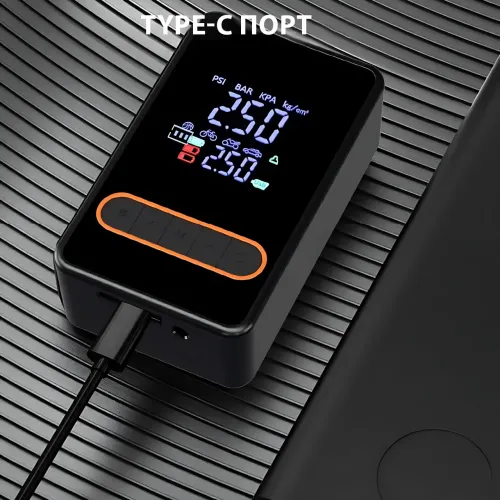 Автомобільний компресор-насос Car Air Pump CX-329, 30 л/хв, 150 PSI, 1800 мА·год, манометр, ліхтарик - фото 7