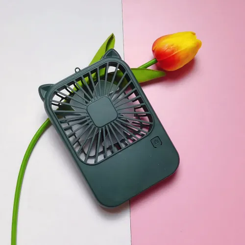 Компактный мини-вентилятор Fan AND064 с USB, 3 скорости, 5 лопастей, 500 мАч,  с подставкой для телефона - фото 10
