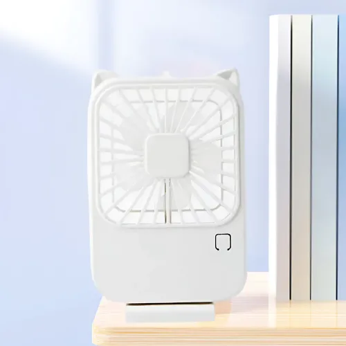 Компактный мини-вентилятор Fan AND064 с USB, 3 скорости, 5 лопастей, 500 мАч,  с подставкой для телефона - фото 2