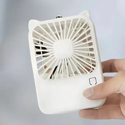 Компактный мини-вентилятор Fan AND064 с USB, 3 скорости, 5 лопастей, 500 мАч,  с подставкой для телефона - фото 3