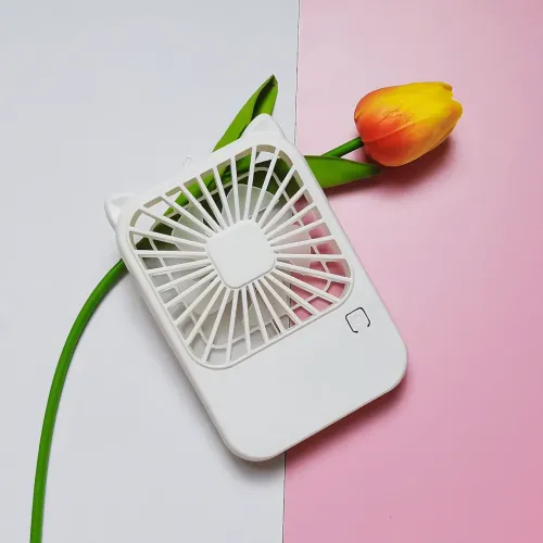 Компактный мини-вентилятор Fan AND064 с USB, 3 скорости, 5 лопастей, 500 мАч,  с подставкой для телефона - фото 9