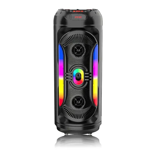 Портативная Bluetooth-колонка 2x8 25 Вт х2, с микрофоном, LED-подсветкой, USB/SD/FM/AUX/BT, дисплеем, пультом - фото 2