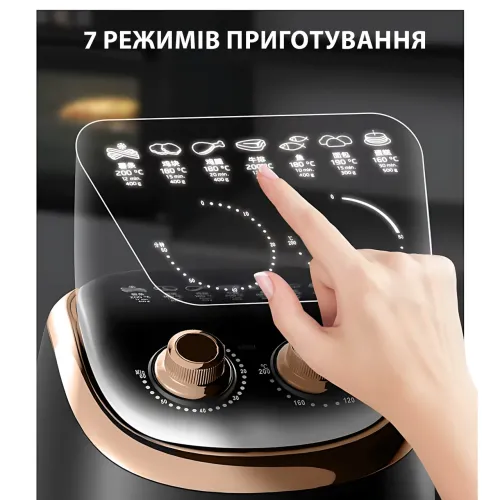 Аэрогриль фритюрница DSP KB 2078 3.5 л, 1200 Вт, антипригарная чаша, циркуляция горячего воздуха, таймер - фото 6