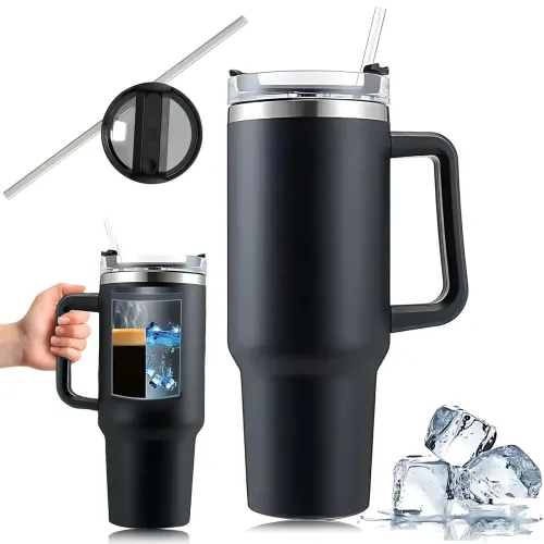 Термокружка Stanley 1,18 л с крышкой FlowState и соломинкой, вакуумная изоляция, нержавеющая сталь, ручка