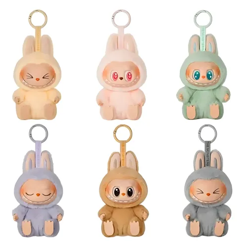 Игрушка-сюрприз брелок Labubu 2 серия, оригинал Pop Mart, 14 см, мягкая плюшевая, в закрытой коробке - фото 4