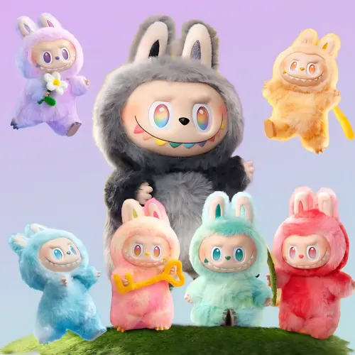 Игрушка-сюрприз брелок Labubu 3 серия Big into Energy, Pop Mart, 17 см, тай-дай плюш, blind box, коллекционная - фото 4