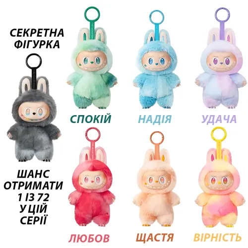 Игрушка-сюрприз брелок Labubu 3 серия Big into Energy, Pop Mart, 17 см, тай-дай плюш, blind box, коллекционная - фото 18