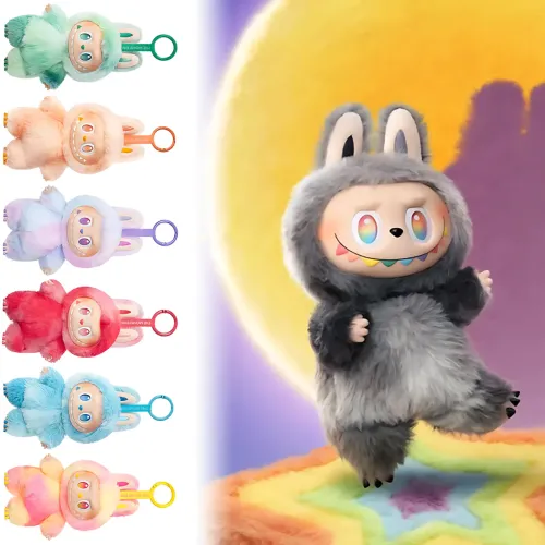 Игрушка-сюрприз брелок Labubu 3 серия Big into Energy, Pop Mart, 17 см, тай-дай плюш, blind box, коллекционная - фото 2