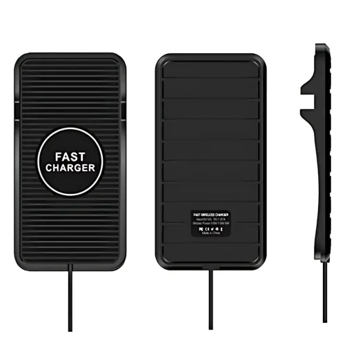 Автоковрик-зарядка QINETIQ C7B,15 Вт Qi Fast Charge, силиконовый анти-скользящий держатель с зарядкой - фото 12