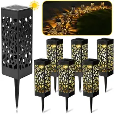 Набор садовых фонарей 6 шт. на солнечной батарее MYA0058, LED, IPX, тёплый/белый свет, для газона, двора