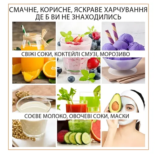Портативный блендер-бутылка AND 1325, беспроводной, 600 мл, для смузи, коктейлей, соков, USB-зарядка, 6 лезвий Черный - фото 14