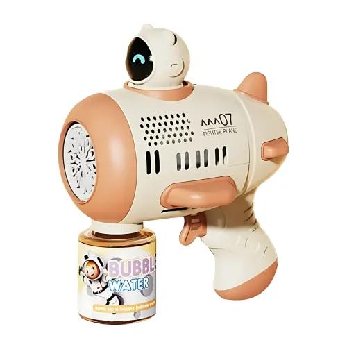 Детский автоматический пистолет-пулемёт для мыльных пузырей Toy Bubble Gun AND 388-10 с подсветкой и звуком - фото 2