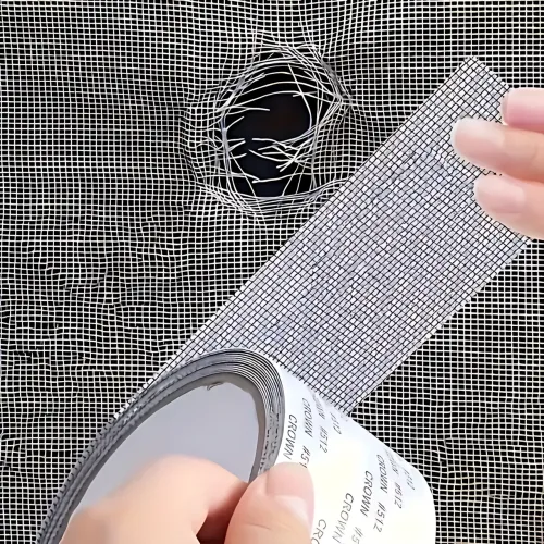 Лента для ремонта москитной сетки 5×200 см TAPE LY-668, стекловолокно, самоклеящаяся, для окон, дверей, серый - фото 6