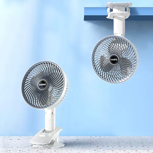 Вентилятор Mini USB Fan XL-1293 дротовий, з прищіпкою, безщітковий мотор, 3 швидкості, поворот 120°, білий - фото 12
