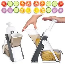 Многофункциональная овощерезка-слайсер 4в1 Delimano Brava Spring Slicer, регулируемая толщина 0,1–8 мм