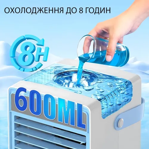 Мини кондиционер Arctic Air Cooler AND XL-1375, охлаждение и увлажнение, контейнер для льда и воды, USB - фото 10