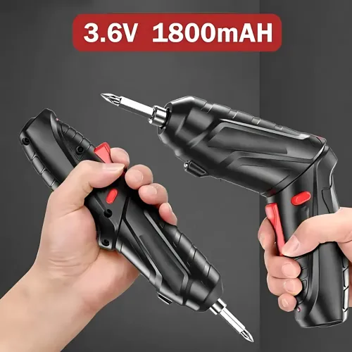 Аккумуляторный шуруповерт 3.6V 1800 мАч USB, 47-в-1: реверс, LED-подсветка, кейс, насадки, отвертка-дрель - фото 8
