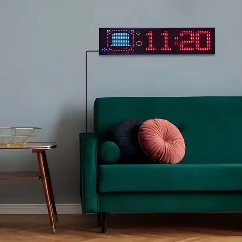 Гибкий светодиодный LED-дисплей ART-0566, RGB, Bluetooth управление с телефона и пульта, IP65, 37.4×9.2 см - фото 8