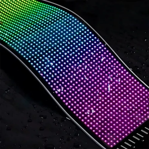 Гибкий светодиодный LED-дисплей ART-0566, RGB, Bluetooth управление с телефона и пульта, IP65, 37.4×9.2 см - фото 2