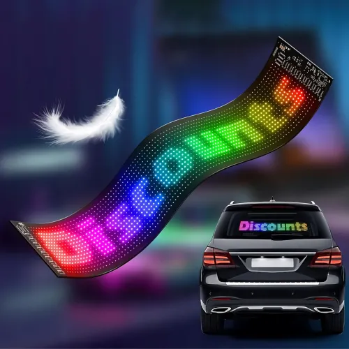 Гибкий светодиодный дисплей ART-0569, RGB, Bluetooth, IP65, управление пультом и телефоном, 133×19.2 см - фото 10