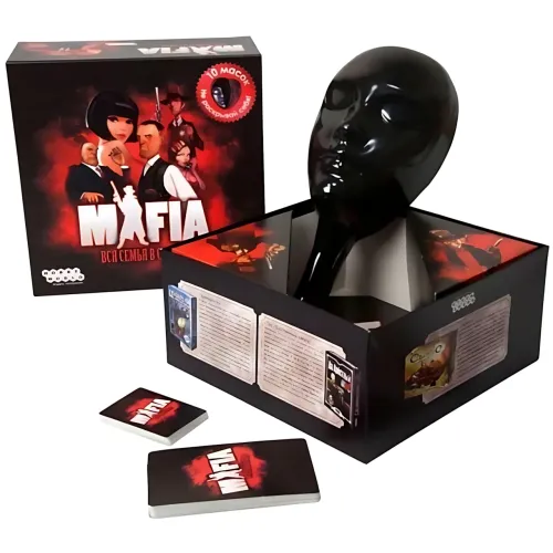 Настольная игра Мафия. Вся семья в сборе №0134R-10, 10 масок, 51 карта, от 6 игроков,  расширенные роли, 14+ - фото 4