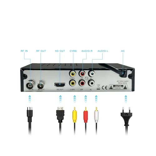 Цифровая приставка YASIN T8000 (DVB-T2) разъем под wi-fi, LED-дисплей, поддержка Dolby Digital, металлическая - фото 6