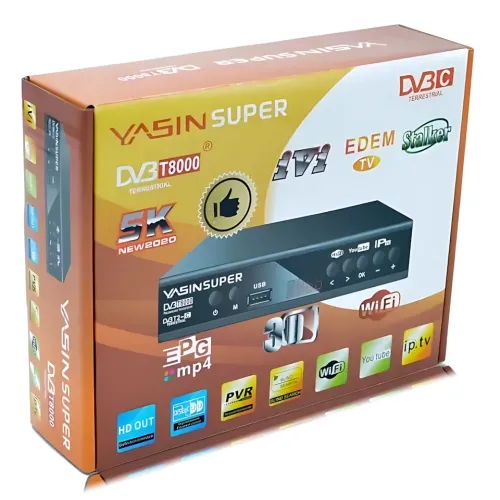 Цифровая приставка YASIN T8000 (DVB-T2) разъем под wi-fi, LED-дисплей, поддержка Dolby Digital, металлическая - фото 10