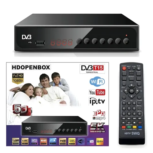 Цифровая приставка DVB-T2 T15 в металлическом корпусе с Wi-Fi, дисплеем, поддержкой Full HD 1080p, Dolby AC3