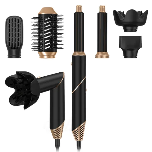 Hot Air Styler 6‑в‑1 ‒ многофункциональная фен‑расческа: сушит, укладывает, завивает и разглаживает, ионизация - фото 2