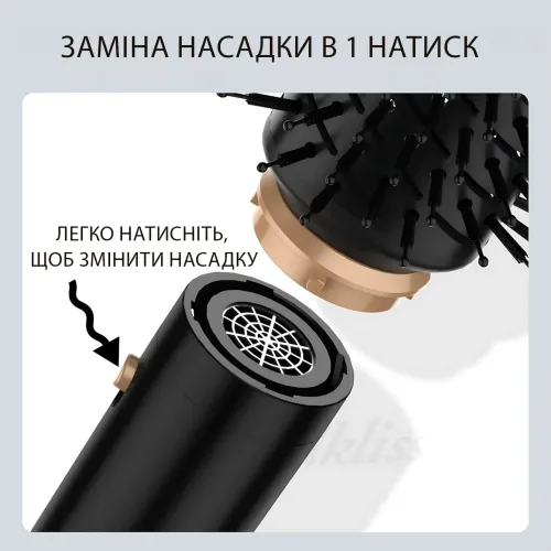 Hot Air Styler 6‑в‑1 ‒ многофункциональная фен‑расческа: сушит, укладывает, завивает и разглаживает, ионизация - фото 8