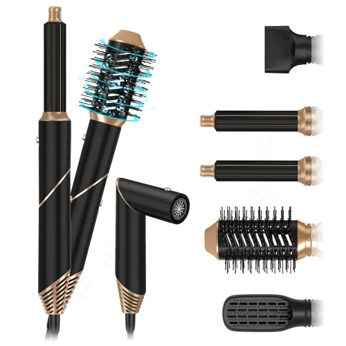 Hot Air Styler 6‑в‑1 ‒ многофункциональная фен‑расческа: сушит, укладывает, завивает и разглаживает, ионизация