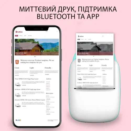 Дитячий мініпринтер моментального термодруку C9 «Вушка», Bluetooth, 1000 мА·год, принтер для телефона iOS/Android - фото 12