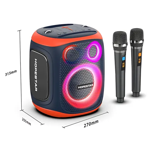 Бездротова Bluetooth-колонка Hopestar Party 130, 120 Вт, 22000 мА·год, 2 мікрофони, караоке, TWS, LED, IPX5 - фото 18