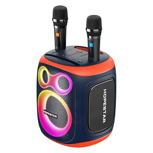Бездротова Bluetooth-колонка Hopestar Party 130, 120 Вт, 22000 мА·год, 2 мікрофони, караоке, TWS, LED, IPX5 - фото 2