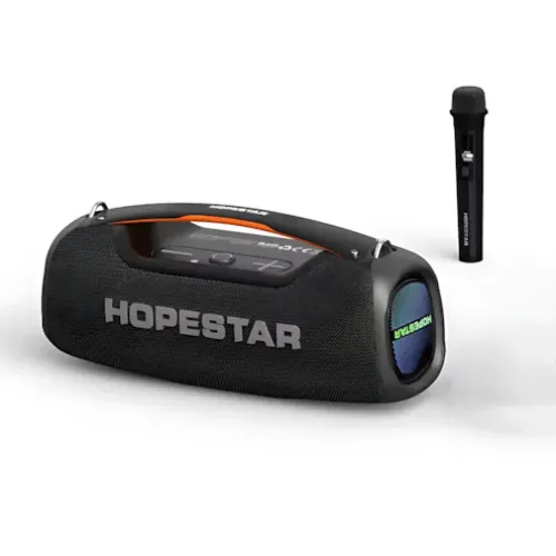 Беспроводная Bluetooth колонка Hopestar A60 100 Вт с микрофоном, TWS, RGB-подсветкой, защитой IPX6, с караоке - фото 14