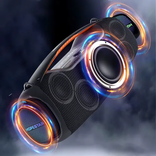 Беспроводная Bluetooth колонка Hopestar A60 100 Вт с микрофоном, TWS, RGB-подсветкой, защитой IPX6, с караоке - фото 12