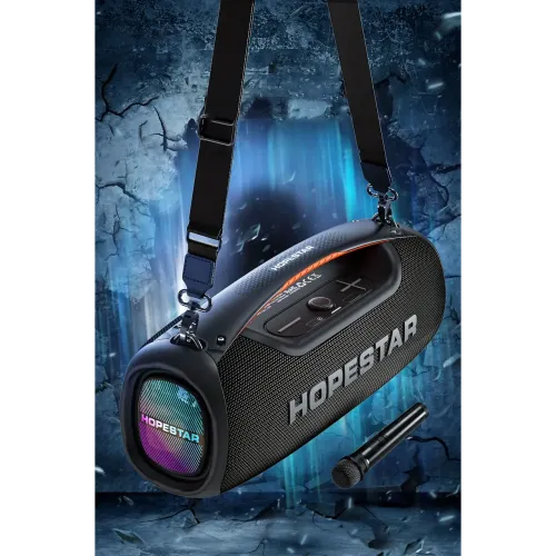 Беспроводная Bluetooth колонка Hopestar A60 100 Вт с микрофоном, TWS, RGB-подсветкой, защитой IPX6, с караоке - фото 16